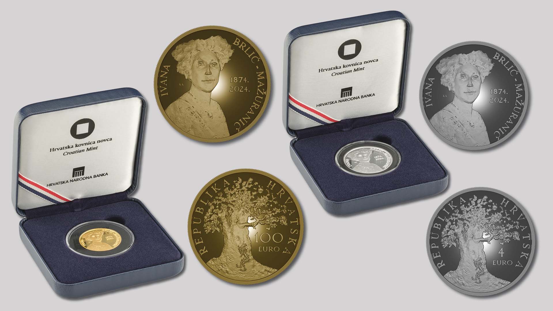 CNB issues “150th Anniversary of the Birth of Ivana Brlić-Mažuranić” gold and silver numismatic coins