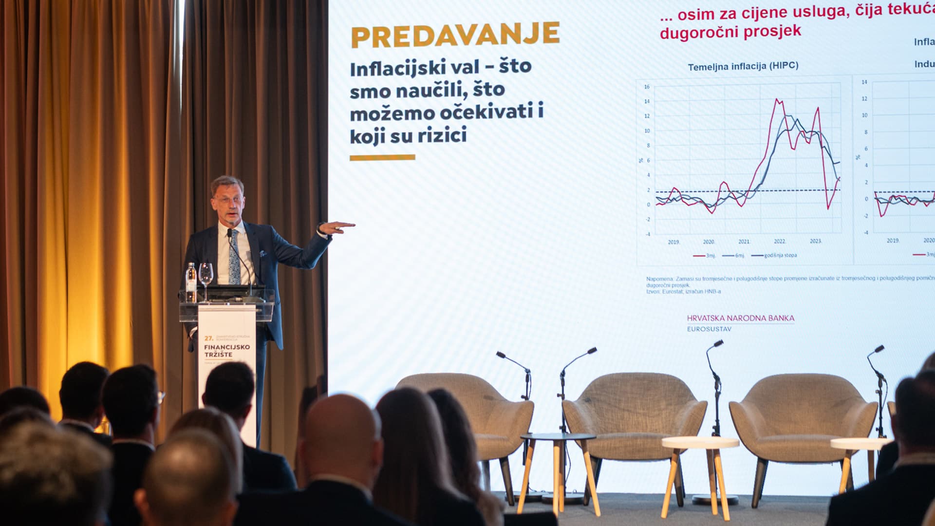 Guverner Vujčić na 27. konferenciji Financijsko tržište održao predavanje 
