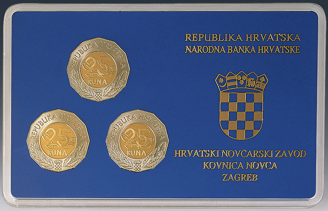 Numismatic Sets of Commemorative 25 Kuna Circulation Coins