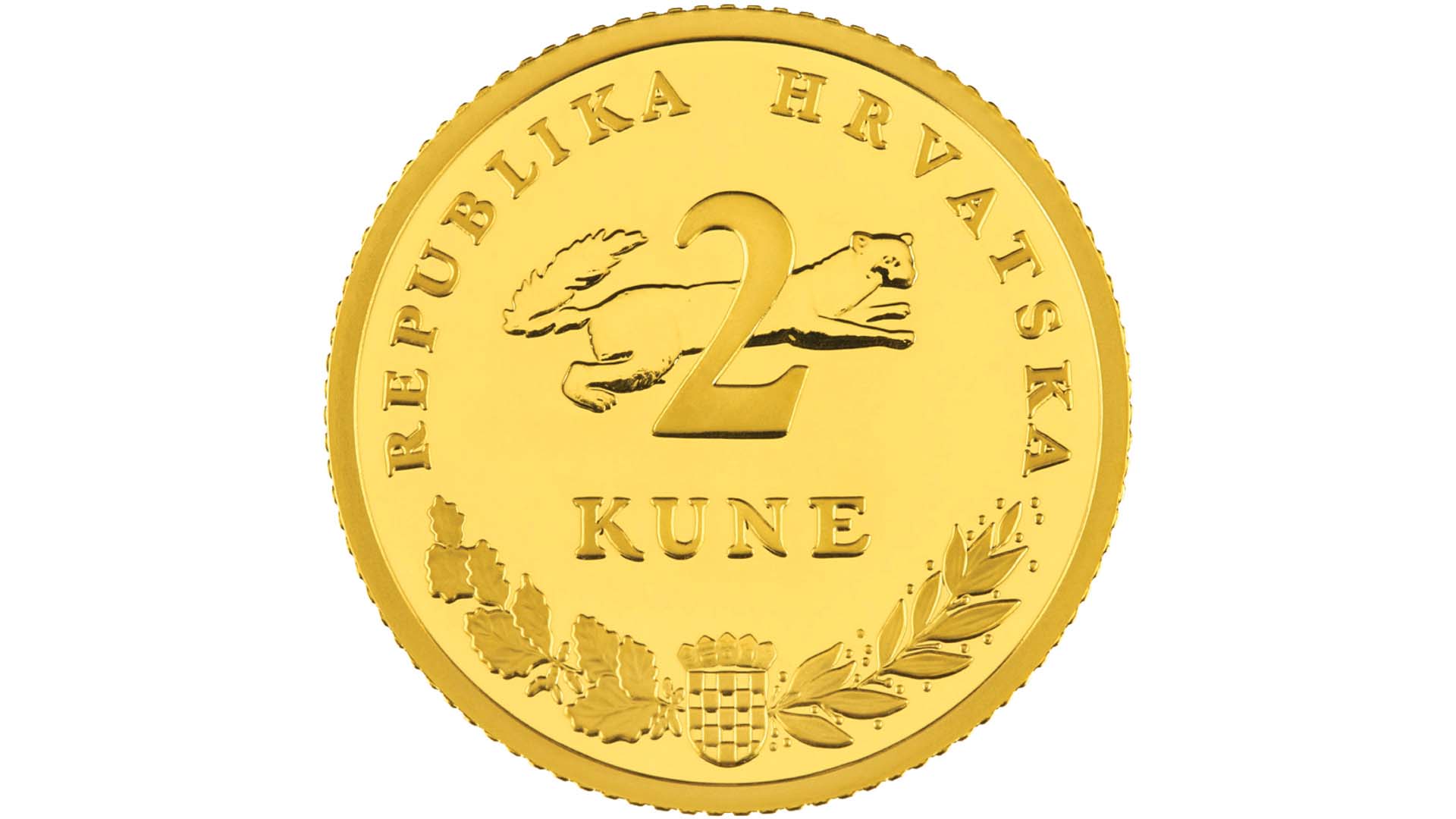 Commemorative Two Kuna gold coin