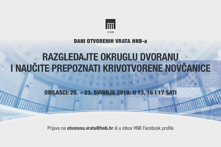 Dani otvorenih vrata HNB-a: razgledajte Okruglu dvoranu i naučite prepoznati krivotvorene novčanice Dani otvorenih vrata HNB-a: razgledajte Okruglu dvoranu i naučite prepoznati krivotvorene novčanice