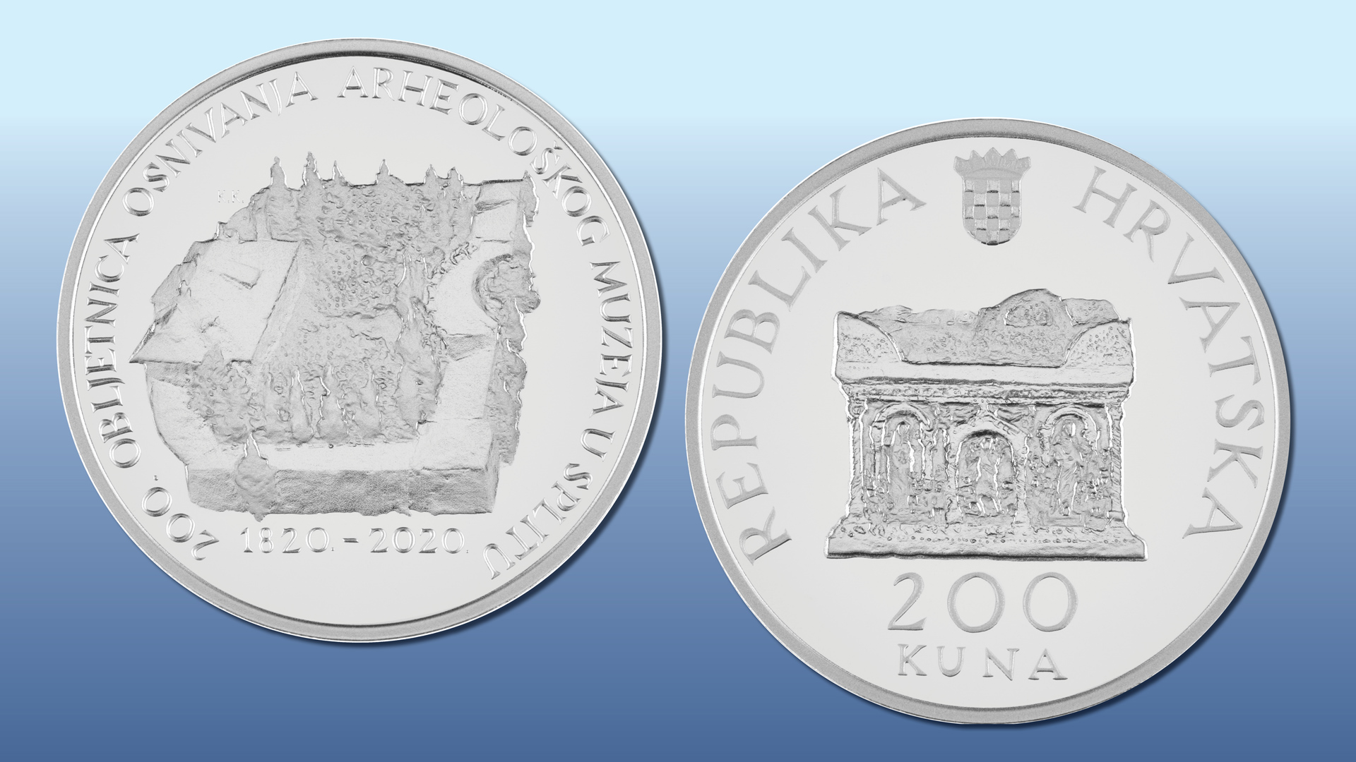 New silver coin issued to mark the 200th anniversary of the founding of the Archaeological Museum in Split