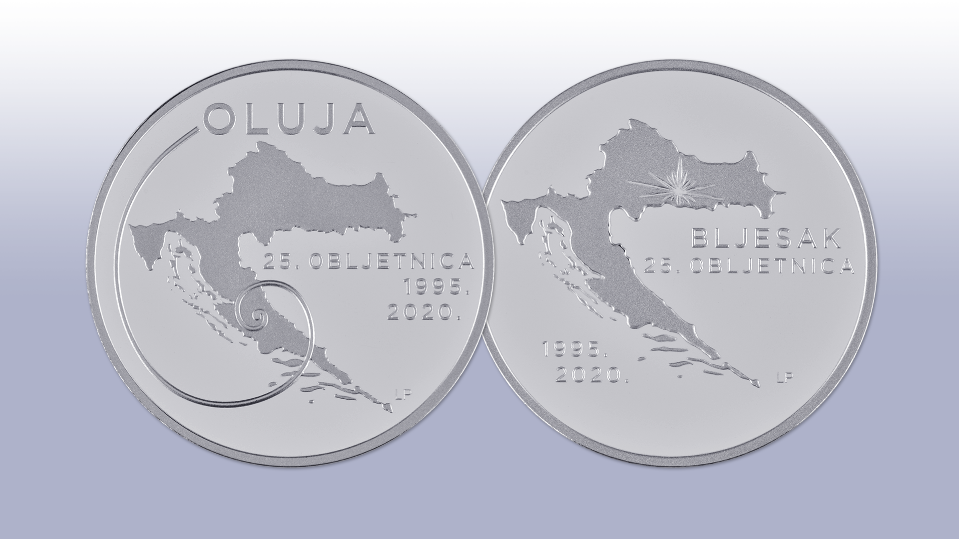 New silver coins commemorating the 25th anniversary of the military and police operations Flash and Storm