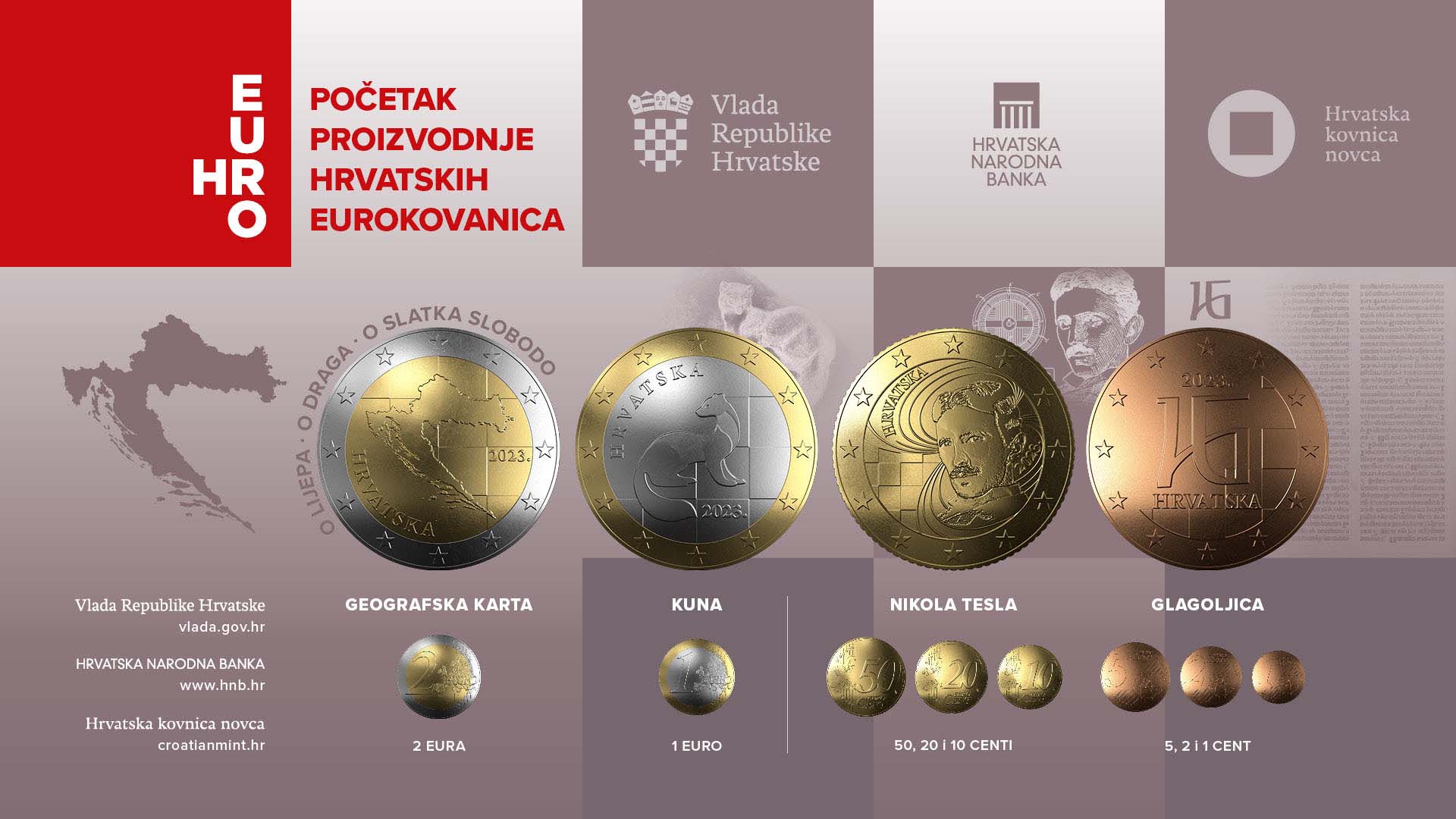 Početak proizvodnje hrvatskih eurokovanica