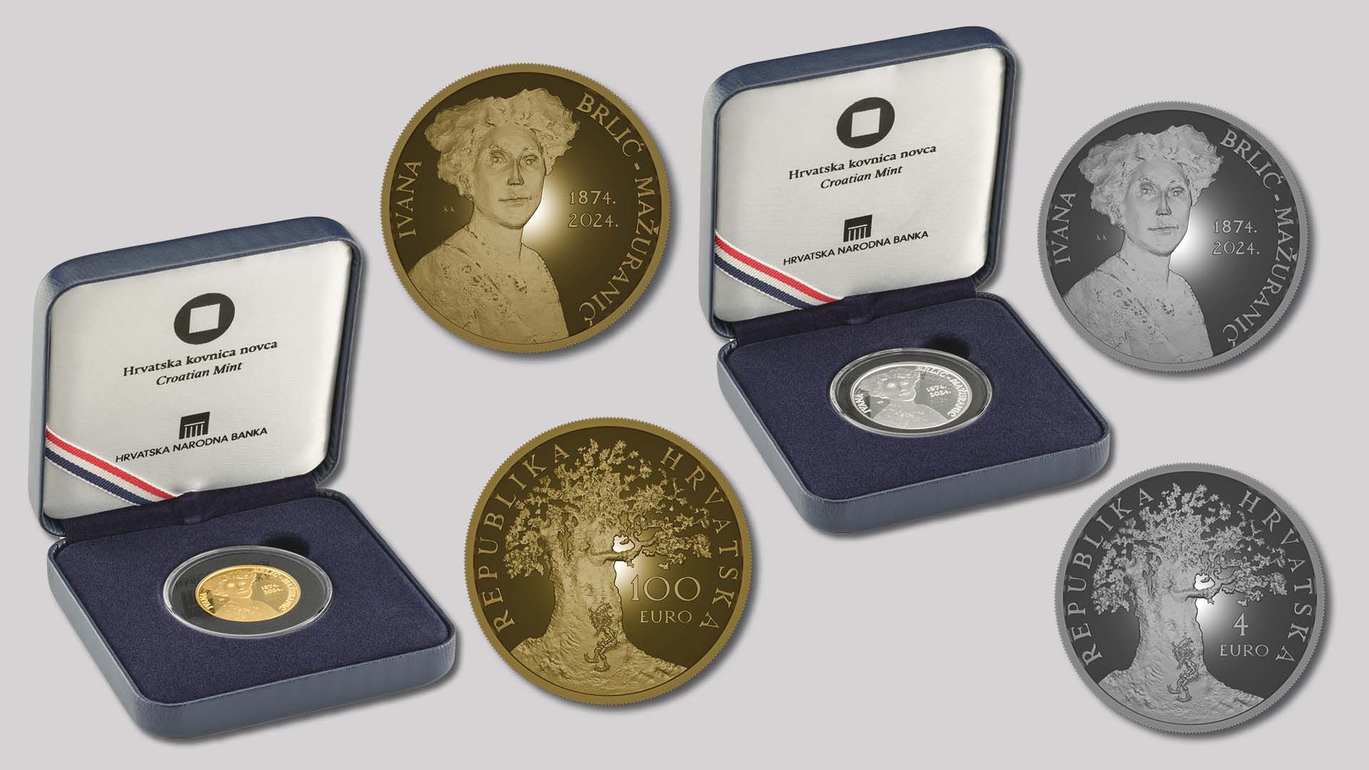 CNB issues “150th Anniversary of the Birth of Ivana Brlić-Mažuranić” gold and silver numismatic coins CNB issues “150th Anniversary of the Birth of Ivana Brlić-Mažuranić” gold and silver numismatic coins